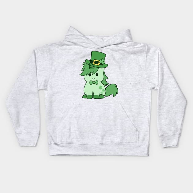 St Patrick's Day Unicorn Kids Hoodie by BiscuitSnack